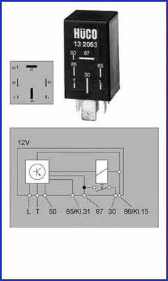Huco 132063 Glow plug relay 132063: Buy near me in Poland at 2407.PL - Good price!