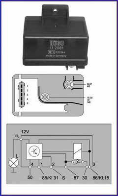 Huco 132081 Glow plug relay 132081: Buy near me in Poland at 2407.PL - Good price!