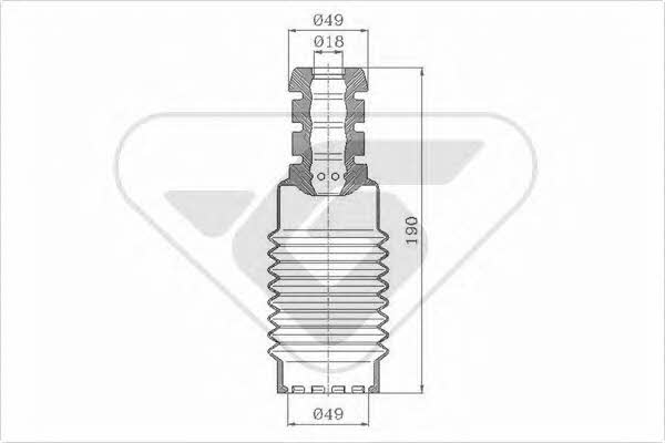 Hutchinson KP031 Bellow and bump for 1 shock absorber KP031: Buy near me in Poland at 2407.PL - Good price!