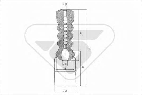 Hutchinson KP077 Bellow and bump for 1 shock absorber KP077: Buy near me in Poland at 2407.PL - Good price!