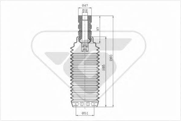 Hutchinson KP111 Bellow and bump for 1 shock absorber KP111: Buy near me in Poland at 2407.PL - Good price!