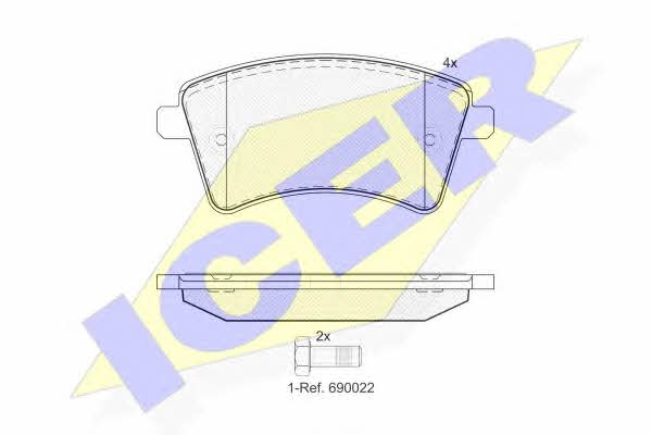 Icer 181854 Brake Pad Set, disc brake 181854: Buy near me in Poland at 2407.PL - Good price!