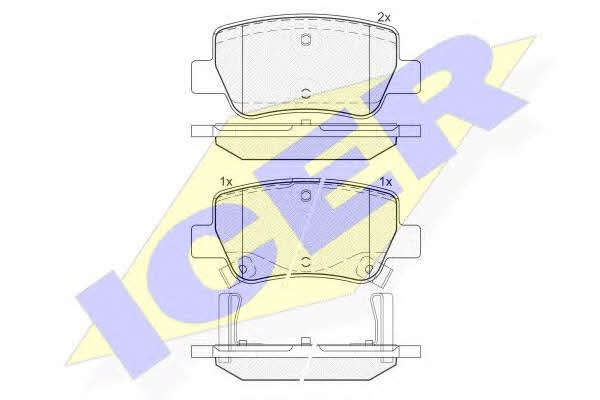 Icer 181916 Brake Pad Set, disc brake 181916: Buy near me in Poland at 2407.PL - Good price!