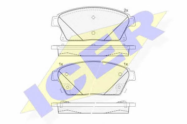 Icer 181939-202 Brake Pad Set, disc brake 181939202: Buy near me in Poland at 2407.PL - Good price!