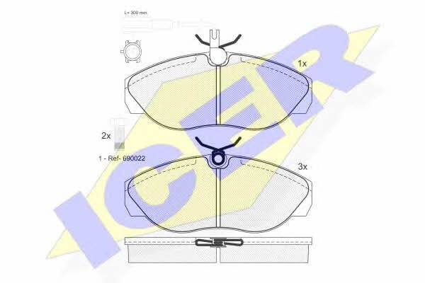 Icer 141053-203 Brake Pad Set, disc brake 141053203: Buy near me in Poland at 2407.PL - Good price!