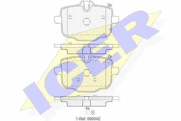 Icer 182005 Brake Pad Set, disc brake 182005: Buy near me in Poland at 2407.PL - Good price!