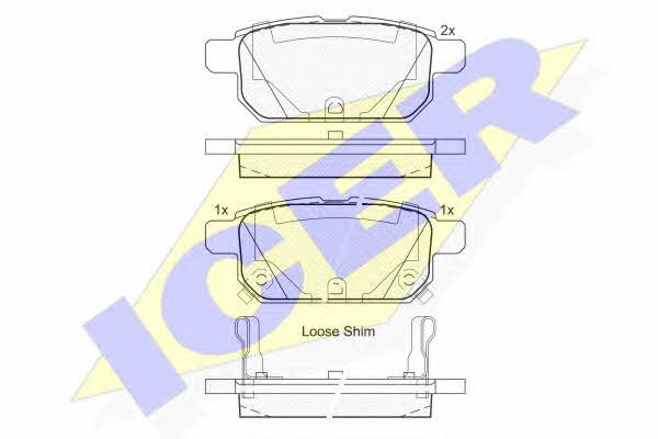 Icer 182017 Гальмівні колодки, комплект 182017: Приваблива ціна - Купити у Польщі на 2407.PL!