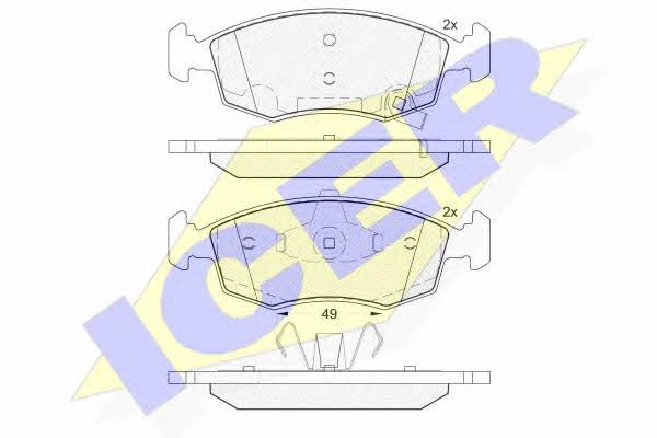 Icer 182032 Brake Pad Set, disc brake 182032: Buy near me in Poland at 2407.PL - Good price!