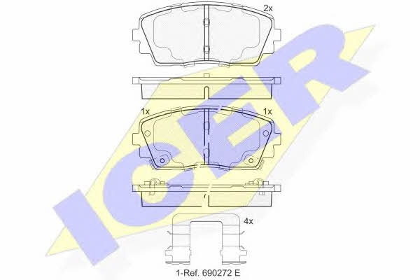 Icer 182034 Brake Pad Set, disc brake 182034: Buy near me in Poland at 2407.PL - Good price!