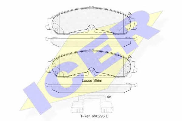 Icer 182097 Brake Pad Set, disc brake 182097: Buy near me in Poland at 2407.PL - Good price!