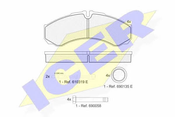 Icer 141208-123 Brake Pad Set, disc brake 141208123: Buy near me in Poland at 2407.PL - Good price!