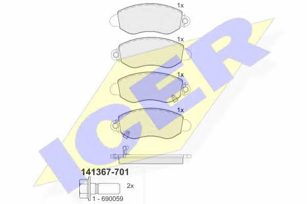 Icer 141367-701 Scheibenbremsbeläge, Set 141367701: Kaufen Sie zu einem guten Preis in Polen bei 2407.PL!