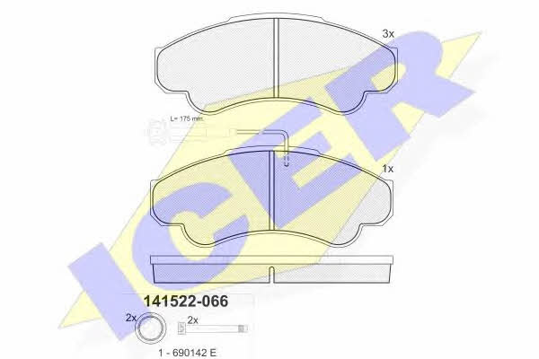 Icer 141522 Klocki hamulcowe, zestaw 141522: Atrakcyjna cena w Polsce na 2407.PL - Zamów teraz!