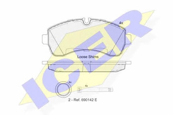 Icer 141785 Brake Pad Set, disc brake 141785: Buy near me in Poland at 2407.PL - Good price!