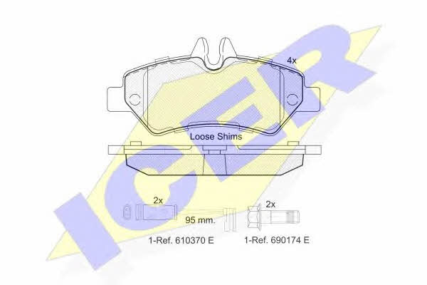 Icer 141787 Brake Pad Set, disc brake 141787: Buy near me in Poland at 2407.PL - Good price!