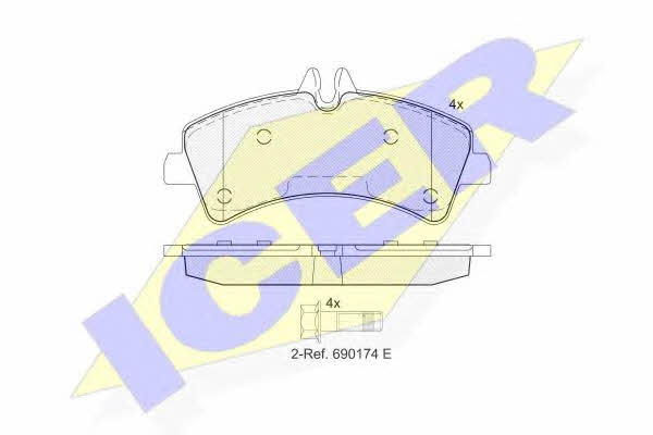 Icer 141849 Brake Pad Set, disc brake 141849: Buy near me in Poland at 2407.PL - Good price!