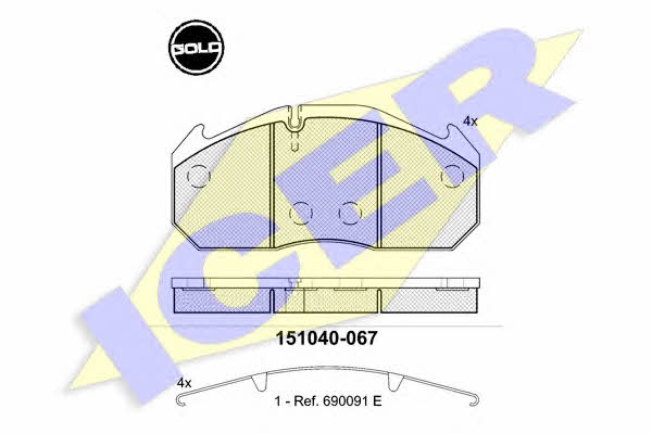 Icer 151040 Тормозные колодки дисковые, комплект 151040: Отличная цена - Купить в Польше на 2407.PL!