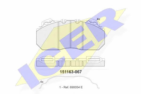 Icer 151163 Brake Pad Set, disc brake 151163: Buy near me at 2407.PL in Poland at an Affordable price!