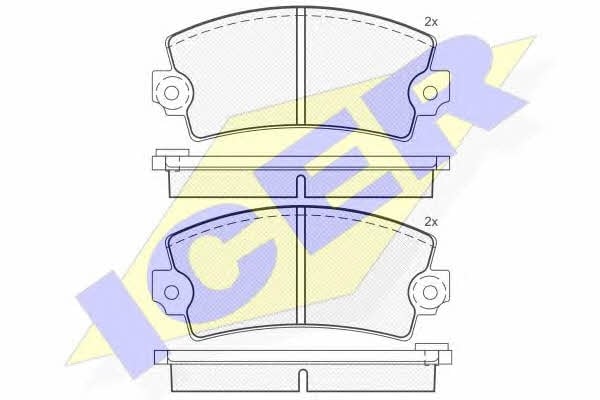 Icer 180052 Brake Pad Set, disc brake 180052: Buy near me in Poland at 2407.PL - Good price!