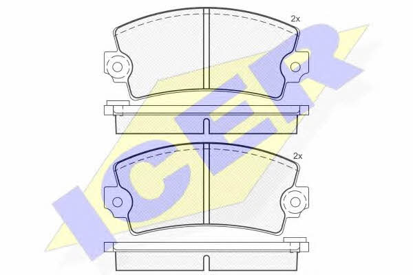 Icer 180101 Brake Pad Set, disc brake 180101: Buy near me in Poland at 2407.PL - Good price!