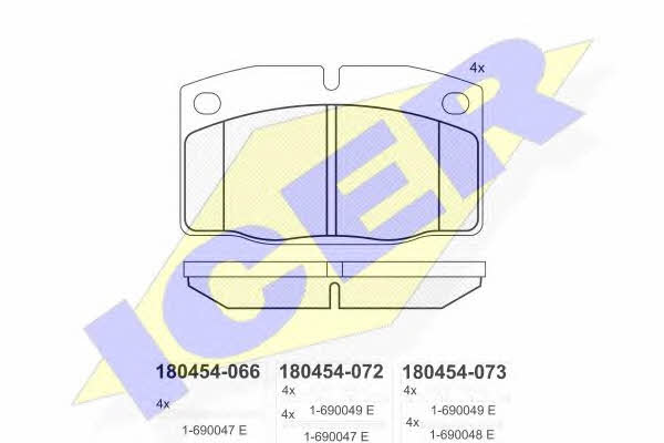 Icer 180454 Brake Pad Set, disc brake 180454: Buy near me at 2407.PL in Poland at an Affordable price!