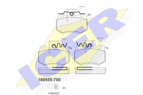 Icer 180555-700 Brake Pad Set, disc brake 180555700: Buy near me in Poland at 2407.PL - Good price!