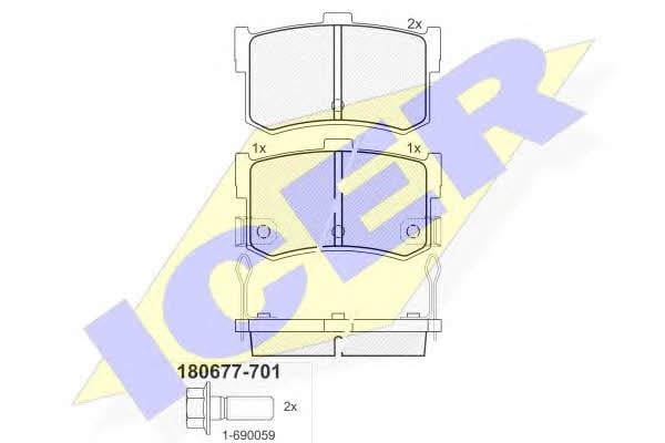 Icer 180677-701 Brake Pad Set, disc brake 180677701: Buy near me in Poland at 2407.PL - Good price!