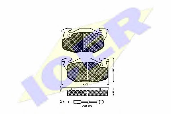Icer 180695 Brake Pad Set, disc brake 180695: Buy near me in Poland at 2407.PL - Good price!