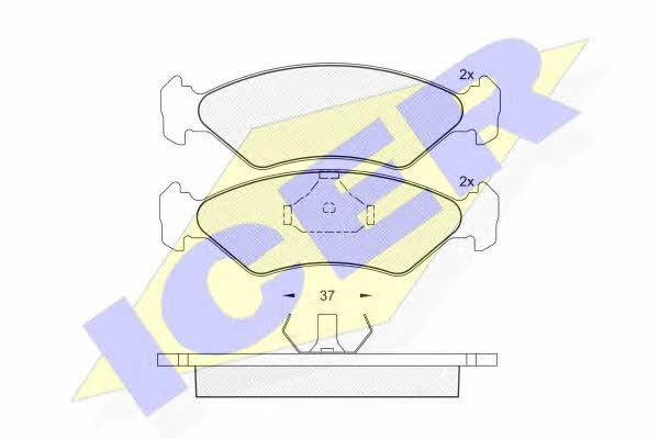 Icer 180776 Brake Pad Set, disc brake 180776: Buy near me in Poland at 2407.PL - Good price!