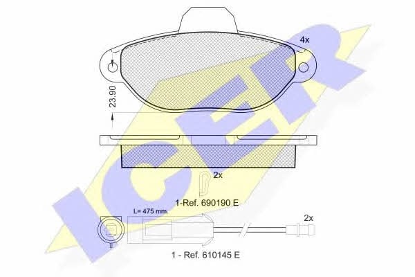 Icer 180953 Brake Pad Set, disc brake 180953: Buy near me in Poland at 2407.PL - Good price!