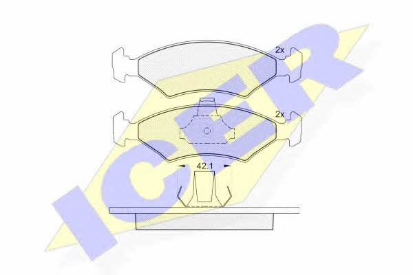 Icer 181142 Тормозные колодки дисковые, комплект 181142: Отличная цена - Купить в Польше на 2407.PL!