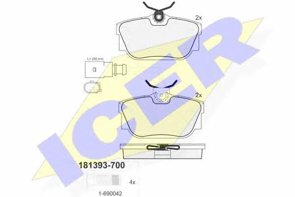 Icer 181393-700 Brake Pad Set, disc brake 181393700: Buy near me in Poland at 2407.PL - Good price!