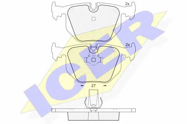 Icer 181549 Brake Pad Set, disc brake 181549: Buy near me in Poland at 2407.PL - Good price!