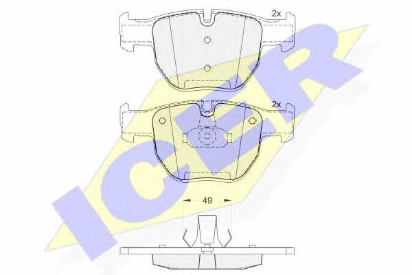 Icer 181574 Brake Pad Set, disc brake 181574: Buy near me in Poland at 2407.PL - Good price!