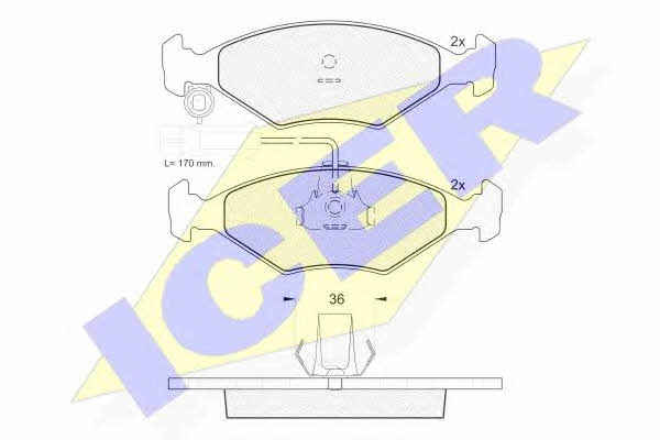 Icer 181603 Brake Pad Set, disc brake 181603: Buy near me in Poland at 2407.PL - Good price!