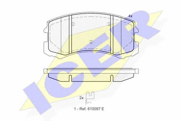 Icer 181618 Brake Pad Set, disc brake 181618: Buy near me in Poland at 2407.PL - Good price!