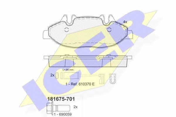 Icer 181675-701 Brake Pad Set, disc brake 181675701: Buy near me in Poland at 2407.PL - Good price!