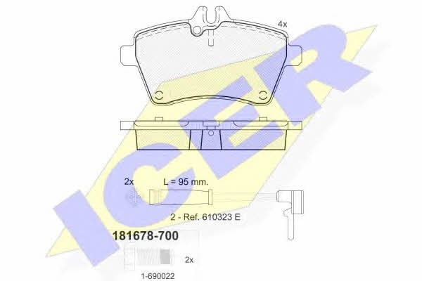 Icer 181678-700 Brake Pad Set, disc brake 181678700: Buy near me at 2407.PL in Poland at an Affordable price!