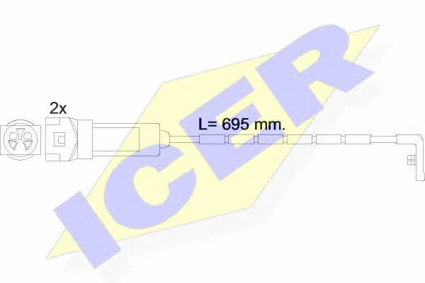 Icer 610241 E C Warning contact, brake pad wear 610241EC: Buy near me at 2407.PL in Poland at an Affordable price!