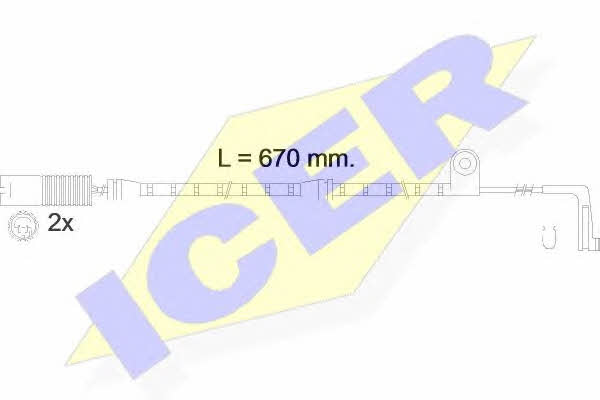 Icer 610478 E C Warning contact, brake pad wear 610478EC: Buy near me in Poland at 2407.PL - Good price!