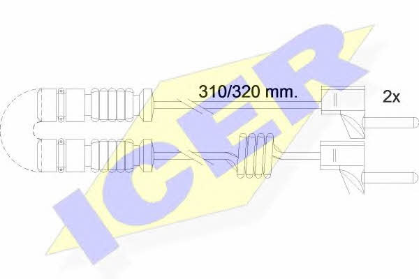 Icer 610221 E C Warning contact, brake pad wear 610221EC: Buy near me in Poland at 2407.PL - Good price!