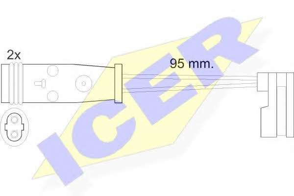 Icer 610370 E C Warning contact, brake pad wear 610370EC: Buy near me in Poland at 2407.PL - Good price!