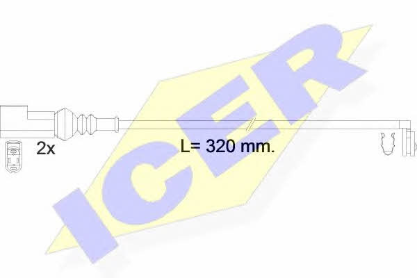 Icer 610592 E C Warning contact, brake pad wear 610592EC: Buy near me in Poland at 2407.PL - Good price!