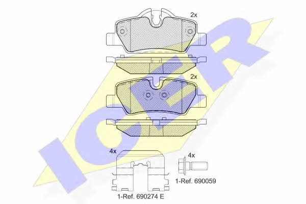 Icer 182190 Brake Pad Set, disc brake 182190: Buy near me in Poland at 2407.PL - Good price!