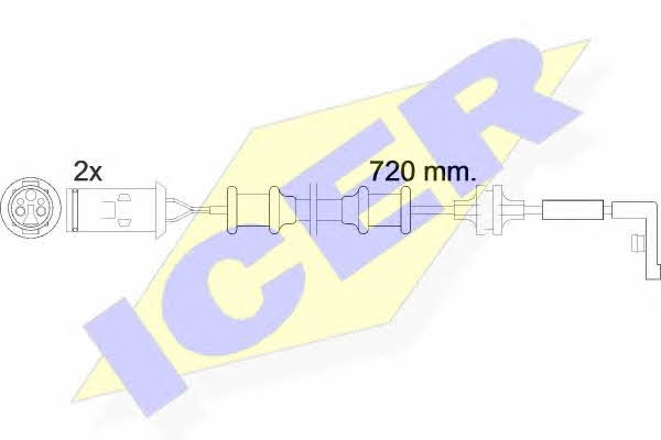 Icer 610444 E C Warning contact, brake pad wear 610444EC: Buy near me in Poland at 2407.PL - Good price!