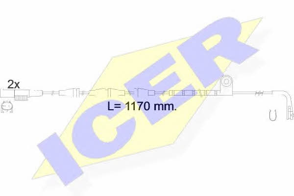 Icer 610550 E C Warning contact, brake pad wear 610550EC: Buy near me in Poland at 2407.PL - Good price!
