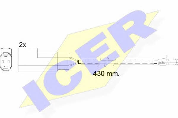 Icer 610413 E C Warning contact, brake pad wear 610413EC: Buy near me at 2407.PL in Poland at an Affordable price!