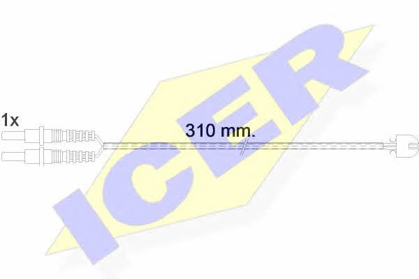 Icer 610496 C Warning contact, brake pad wear 610496C: Buy near me in Poland at 2407.PL - Good price!