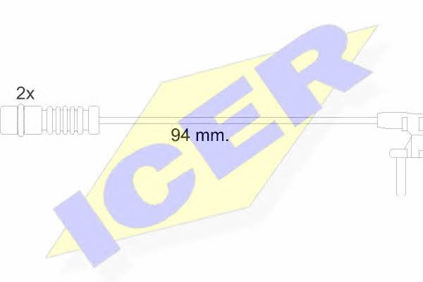 Icer 610056 E C Warning contact, brake pad wear 610056EC: Buy near me at 2407.PL in Poland at an Affordable price!