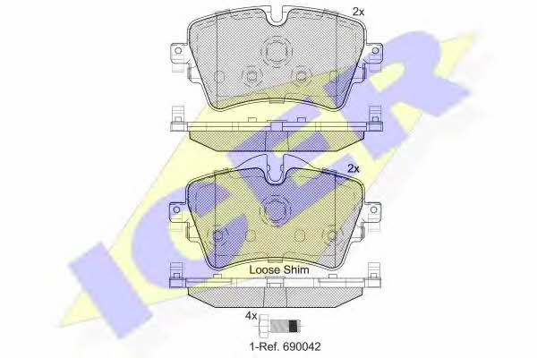 Icer 182211 Brake Pad Set, disc brake 182211: Buy near me in Poland at 2407.PL - Good price!